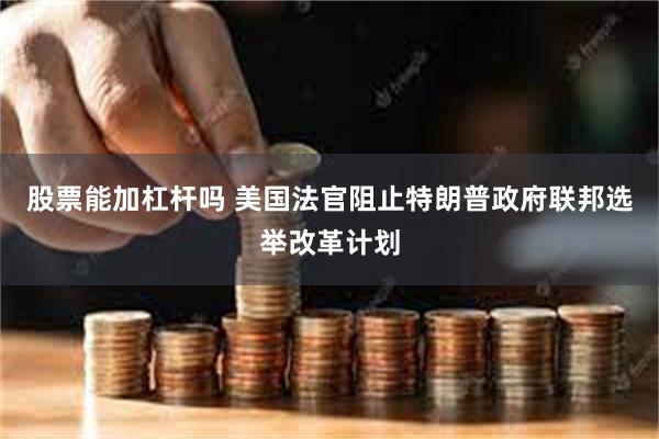 股票能加杠杆吗 美国法官阻止特朗普政府联邦选举改革计划
