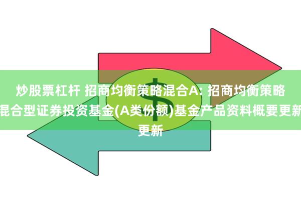 炒股票杠杆 招商均衡策略混合A: 招商均衡策略混合型证券投资基金(A类份额)基金产品资料概要更新