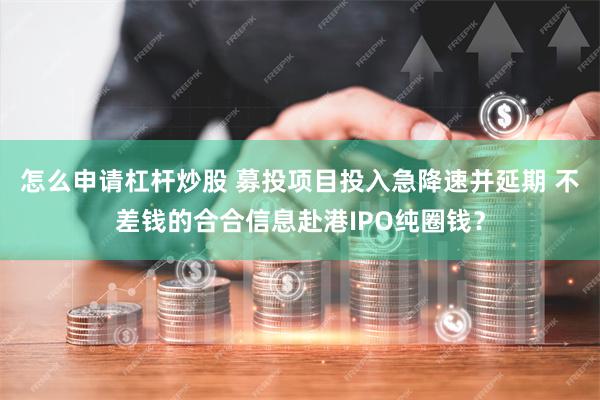 怎么申请杠杆炒股 募投项目投入急降速并延期 不差钱的合合信息赴港IPO纯圈钱？
