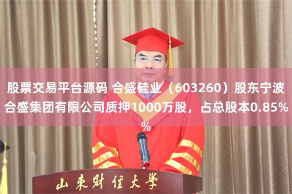 股票交易平台源码 合盛硅业（603260）股东宁波合盛集团有限公司质押1000万股，占总股本0.85%