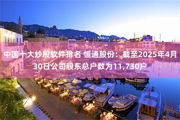 中国十大炒股软件排名 恒通股份：截至2025年4月30日公司股东总户数为11,730户