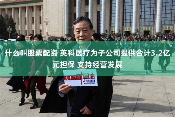 什么叫股票配资 英科医疗为子公司提供合计3.2亿元担保 支持经营发展