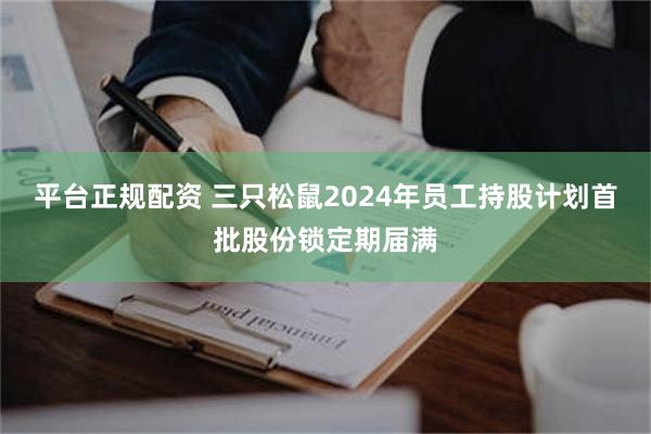 平台正规配资 三只松鼠2024年员工持股计划首批股份锁定期届满
