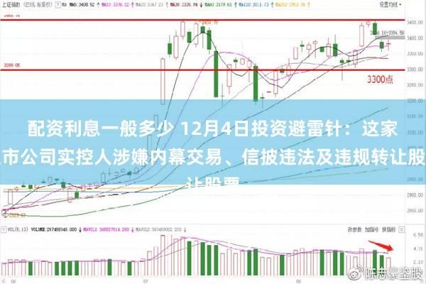 配资利息一般多少 12月4日投资避雷针：这家上市公司实控人涉嫌内幕交易、信披违法及违规转让股票