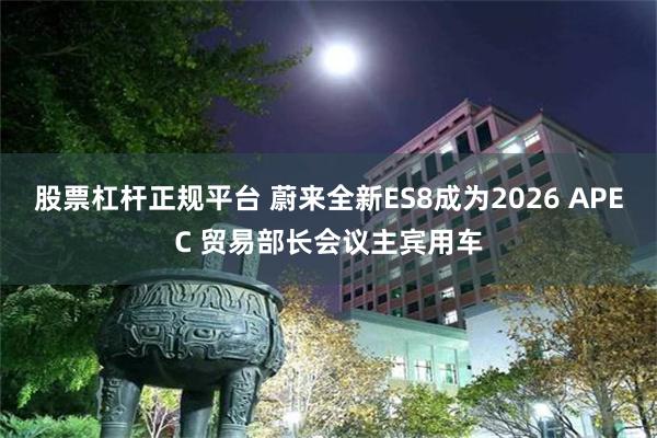 股票杠杆正规平台 蔚来全新ES8成为2026 APEC 贸易部长会议主宾用车