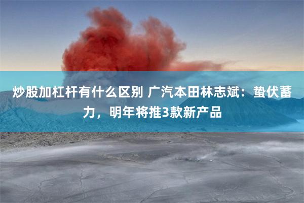 炒股加杠杆有什么区别 广汽本田林志斌:蛰伏蓄力,明年将推3款新产品