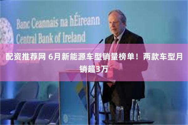 配资推荐网 6月新能源车型销量榜单！两款车型月销超3万
