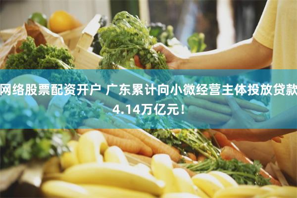 网络股票配资开户 广东累计向小微经营主体投放贷款4.14万亿元！