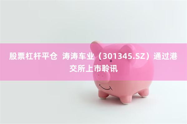 股票杠杆平仓  涛涛车业（301345.SZ）通过港交所上市聆讯