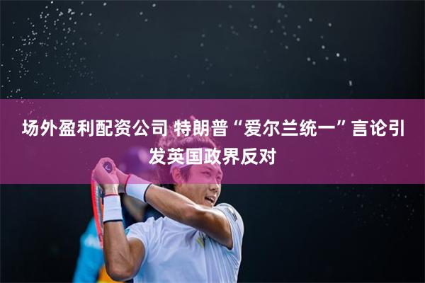 场外盈利配资公司 特朗普“爱尔兰统一”言论引发英国政界反对