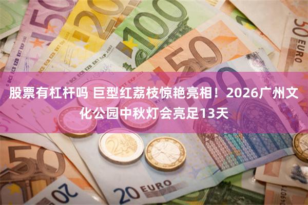 股票有杠杆吗 巨型红荔枝惊艳亮相！2026广州文化公园中秋灯会亮足13天