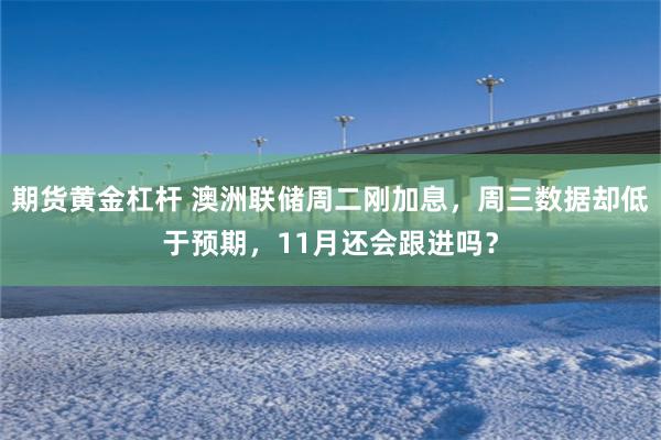 期货黄金杠杆 澳洲联储周二刚加息，周三数据却低于预期，11月还会跟进吗？